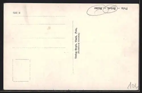 AK Brioni, Blick auf die Ruine