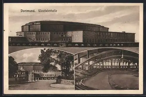 AK Dortmund, Westfalenhalle, Gesamtansicht des Stadions, Innenansicht