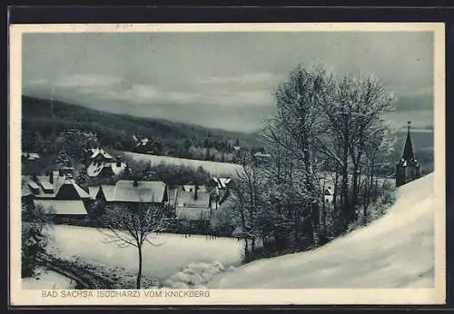 AK Bad Sachsa, Blick vom Krickberg im Winter