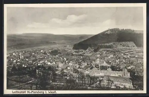 AK Niedermarsberg i. Westf., Ortsansicht aus der Vogelschau