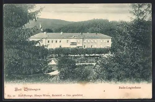 AK Bad Wildungen, Blick zum Bade-Logierhaus