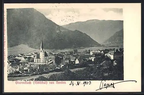 AK Obervellach, Gesamtansicht von Norden