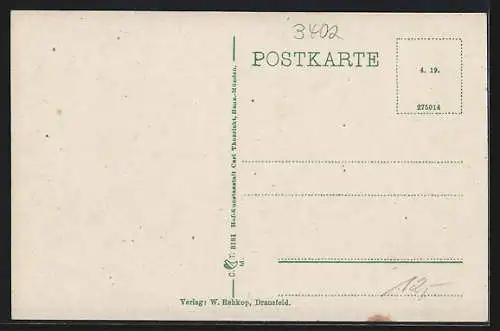 AK Dransfeld, Obere Langestrasse mit Passanten