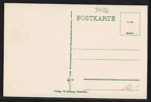 AK Dransfeld, Obere Langestrasse mit Passanten