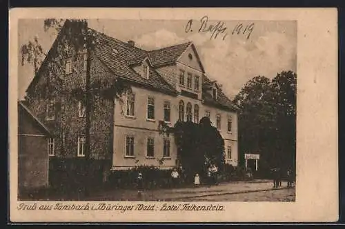 AK Tambach / Thür. Wald, Am Hotel Falkenstein