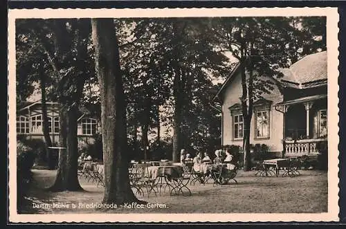 AK Friedrichroda, Gasthaus Damm-Mühle, Kaffee-Garten