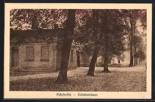 AK Fehrbellin, Gaststätte Schützenhaus mit Zufahrt