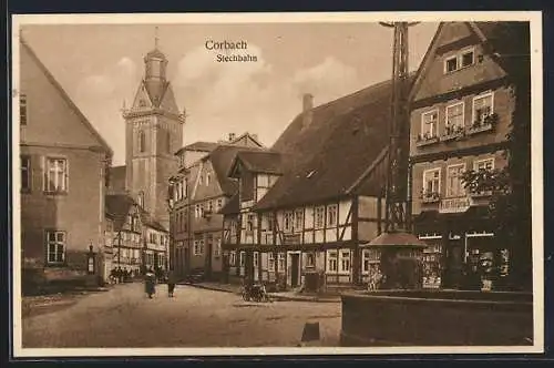 AK Corbach, Stechbahn und Kirchturm