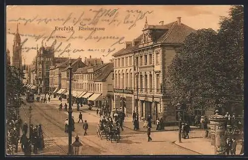 AK Krefeld, Restaurant Brueren in der Rheinstrasse