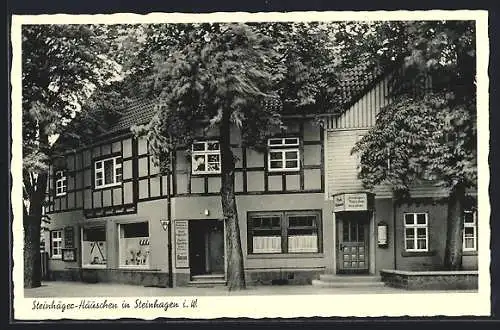 AK Steinhagen i. W., Café-Restaurant Steinhäger-Häuschen v. Wilh. Drews