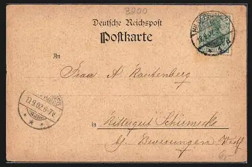 Künstler-AK Hildesheim, der Kehrwiederturm, am Kaiser-Denkmal