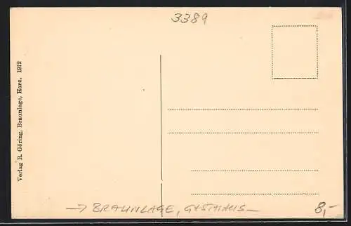 AK Braunlage, Gasthaus Königskrug gegen den Achtermann