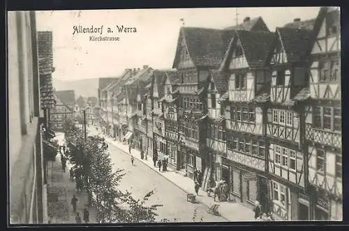 AK Allendorf a. Werra, Kirchstrasse aus der Vogelschau