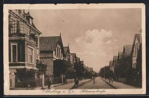 AK Oldenburg i. Gr., Partie in der Blumenstrasse