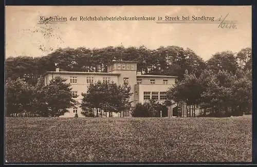 AK Streek / Sandkrug, Kinderheim der Reichsbahnbetriebskrankenkasse