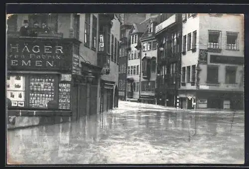 AK Nürnberg, Hochwasser 1909, Plobenhofstrasse