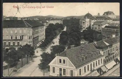 AK Graz, Carl-Ludwig-Ring mit Theater