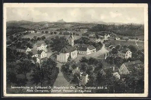 AK St. Magdalena, Ortsansicht mit Blick auf die Kirche