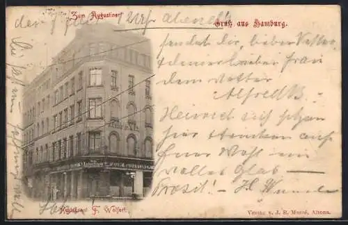 AK Hamburg, Restaurant Zum Augustiner, Bes. F. Wölfert