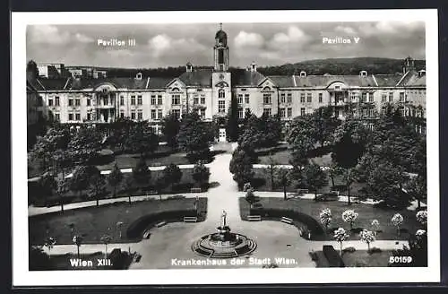 AK Wien, Krankenhaus mit Pavillon I und II