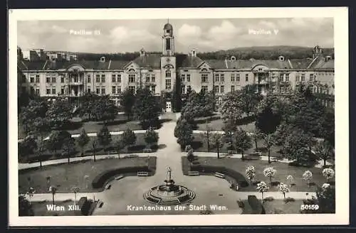 AK Wien, Krankenhaus mit Pavillon I und II