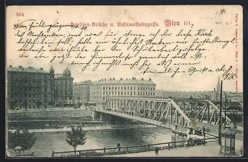 AK Wien, Sophien-Brücke und Rasumoffskygasse