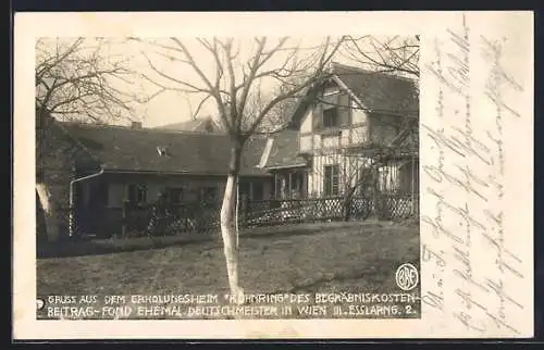 AK Wien, Erholungsheim Kuhnring des Begräbniskostenbeitrag-Fonds ehemaliger Deutschmeister, Esslarngasse 2