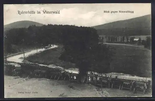 AK Rohrerhütte im Wienerwald, Blick gegen Neuwaldegg