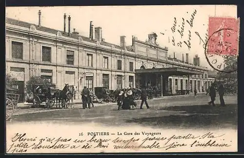 AK Poitiers, La Gare des Voyageurs