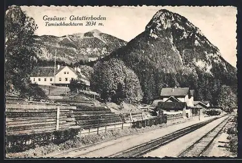 AK Gstatterboden, Bahnhof, Tamischbachturm