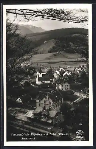 AK Kapellen a. d. Mürz, Ansicht mit Bahnhof