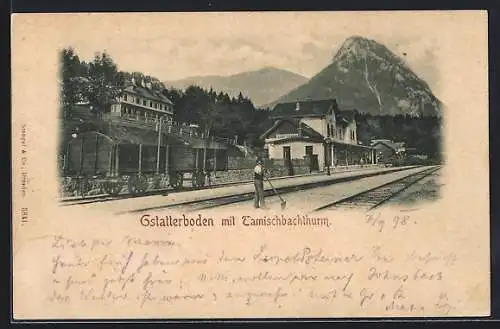 AK Gstatterboden, Bahnhof, Tamischbachturm