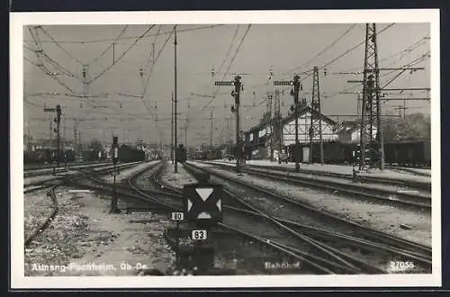 AK Attnang-Puchheim, Blick nach dem Bahnhof