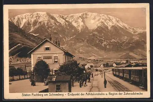 AK Puchberg /Schneeberg, Bahnhof der Adhäsionbahn