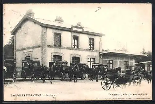 AK Bagnoles-de-l`Orne, La Gare