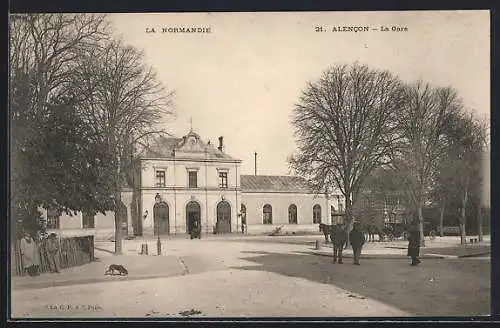 AK Alencon /La Normandie, La Gare