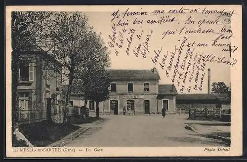 AK Le Mesle-sur-Sarthe, La gare