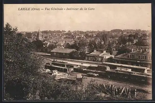 AK Laigle /Orne, Vue Générale, Intérieur de la Gare