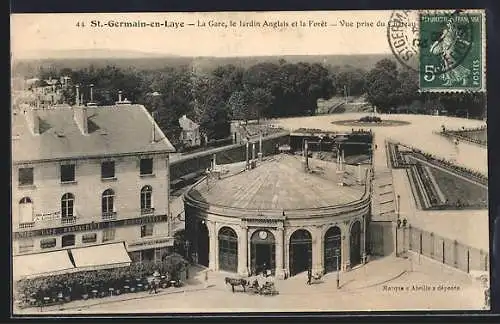 AK St.-Germain-en-Laye, La Gare, le Jardin Anglais et la Foret