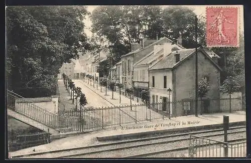 AK Viroflay, L`Ancienne Gare et la Mairie