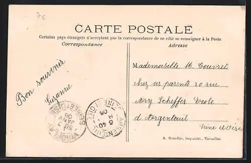 AK Viroflay, L`Ancienne Gare et la Mairie