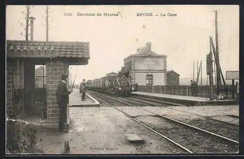 AK Epone /Mantes, La Gare