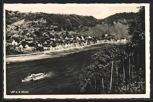 AK Löf a. d. Mosel, Gesamtansicht von einem Berg aus