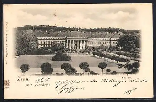 AK Coblenz, Blick zum Schloss