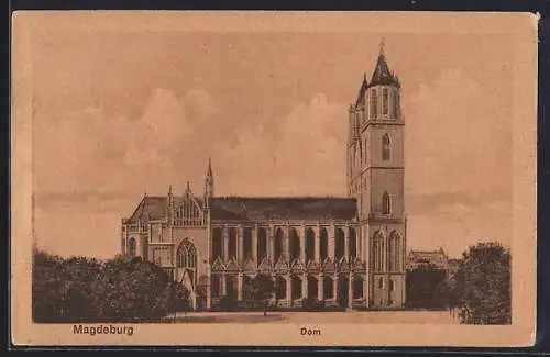 AK Magdeburg, Blick zum Dom