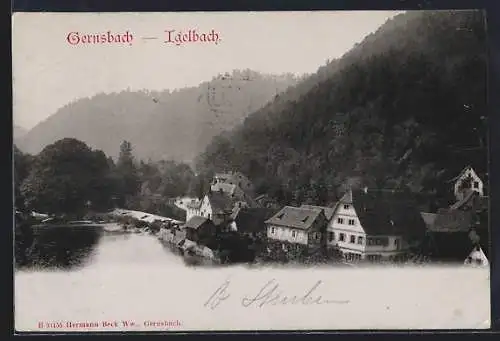 AK Gernsbach-Igelbach, Ortsansicht aus der Vogelschau