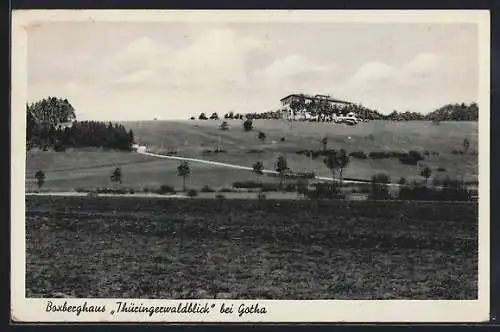 AK Gotha, Blick zum Boxberghaus Thüringerwaldblick