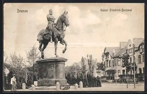 AK Bremen, Kaiser Friedrich-Denkmal