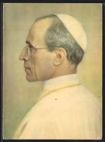 AK Papst Pius XII. im Profil