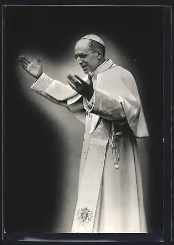 AK Papst Pius XII. in Soutane